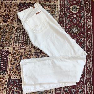 7 for all mankind white flare jeans